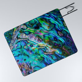 Abstract Paua Abalone Shell Texture Pattern Picnic Blanket