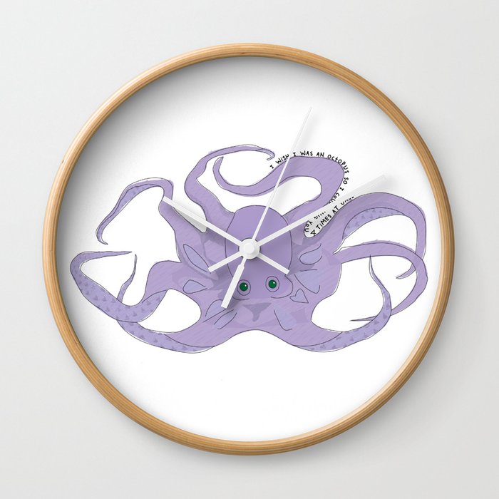 Octopus Hugs Wall Clock