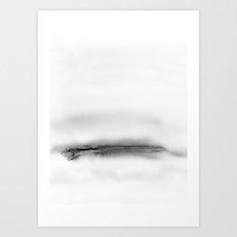 Black and White Abstract Art Modern Watercolor Art Print
