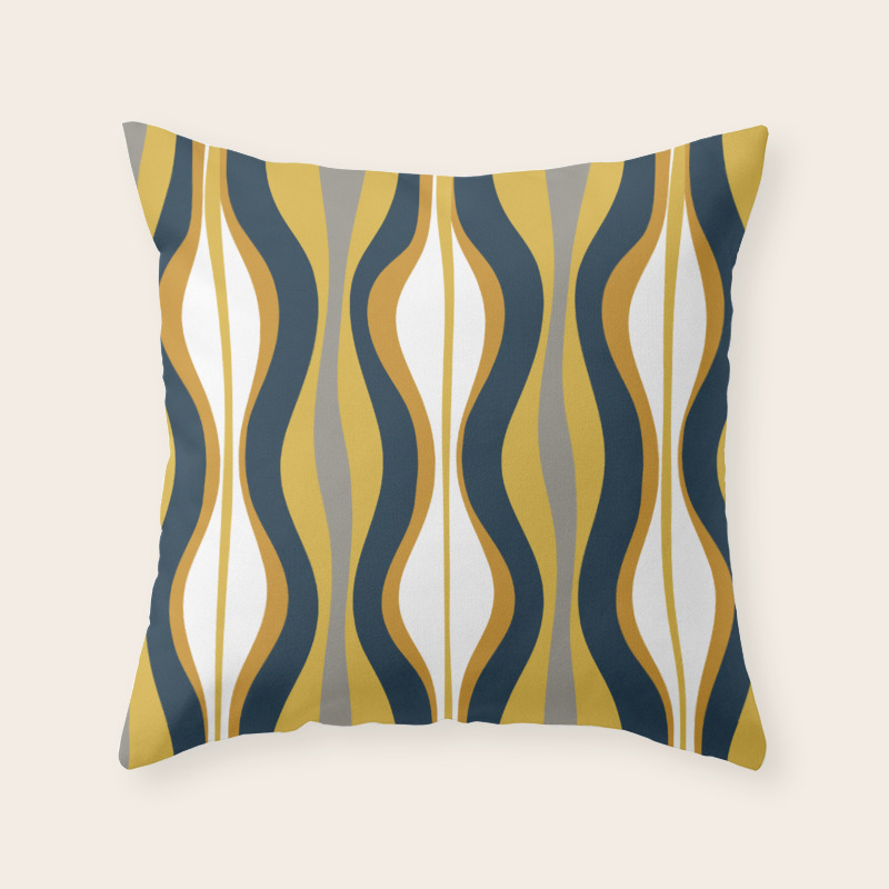 navy gray and yellow throw pillows