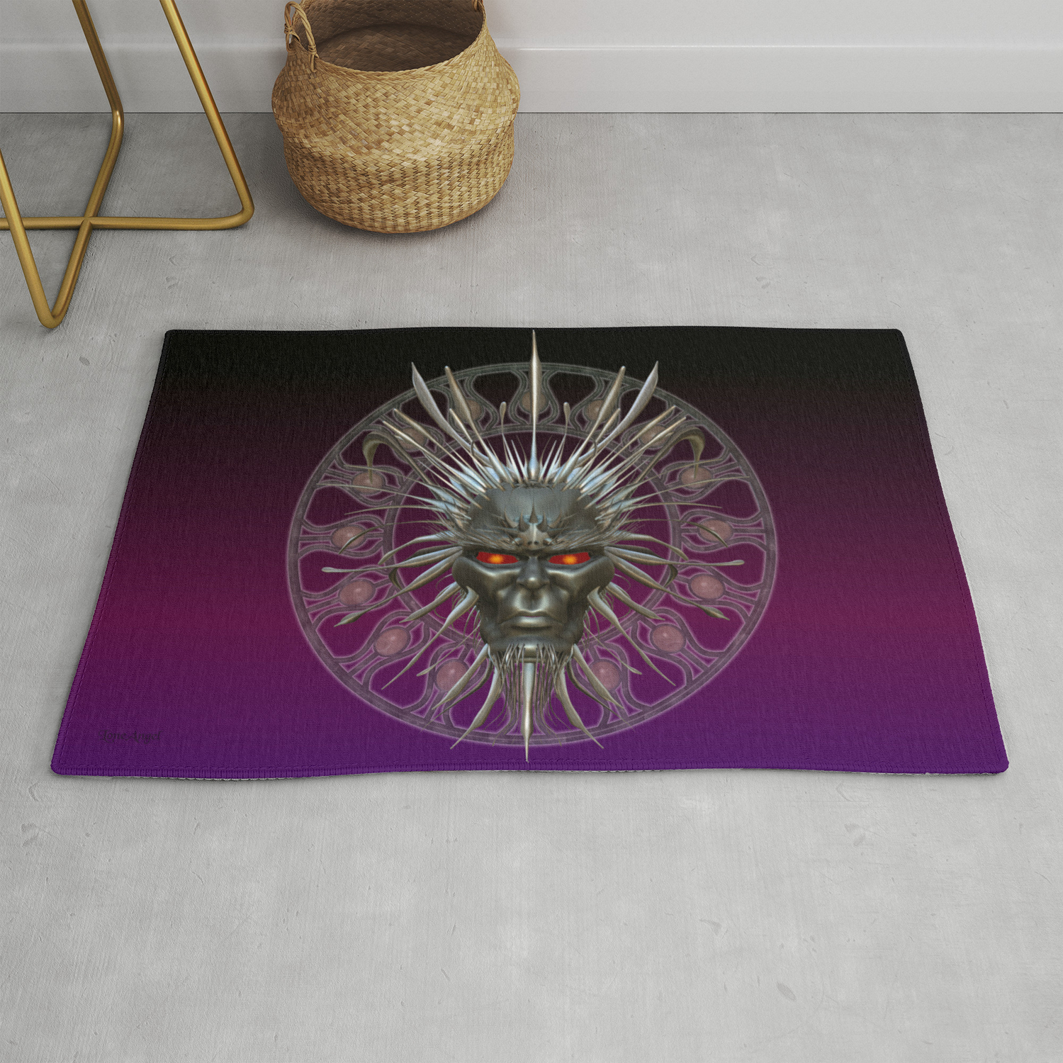 face of the demon king fantasy art rug by loneangel society6 face of the demon king fantasy art rug by loneangel