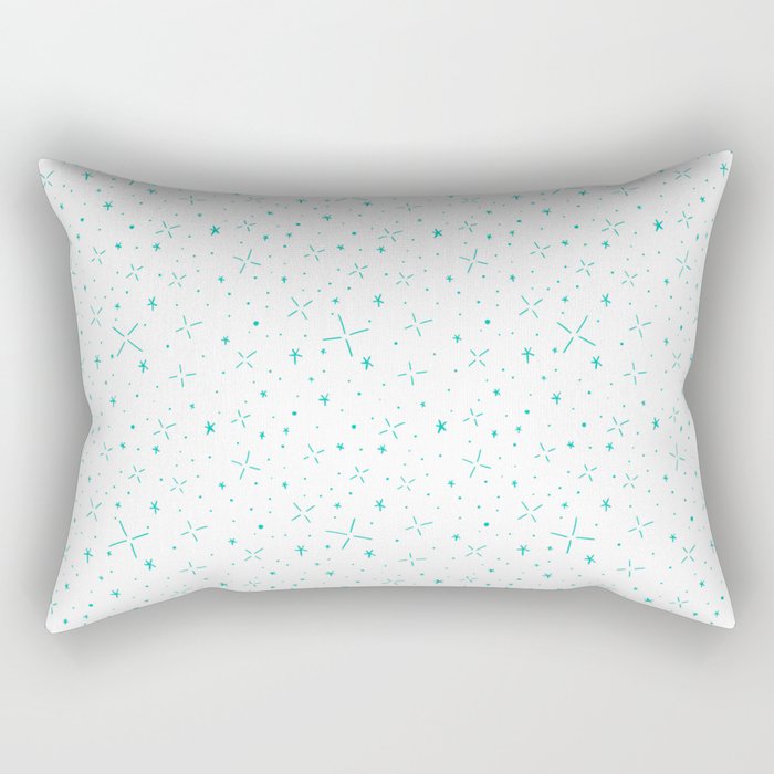 pumpspotting teal sparkle Rectangular Pillow