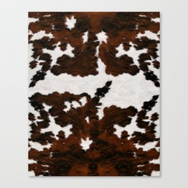 Cowhdie Abstraction (screen print) Canvas Print
