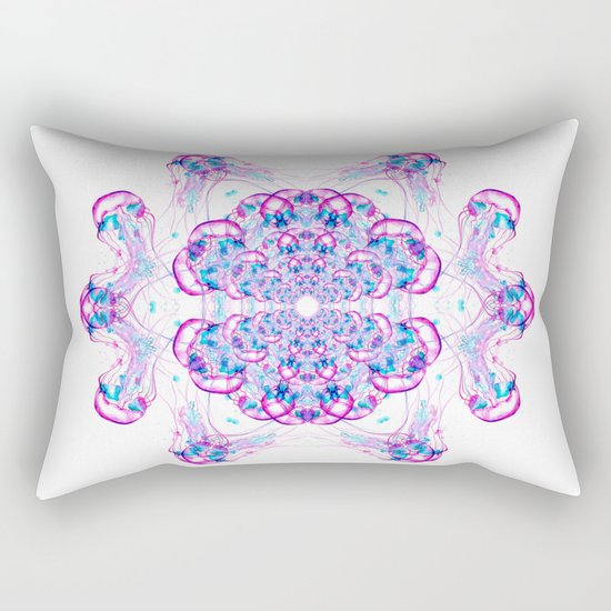 Jellyfish Mandala Rectangular Pillow