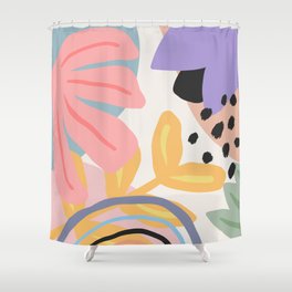 Flower Market Madrid, Pastel Edition Shower Curtain