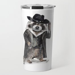 " Raccoon Bandit " funny western raccoon Travel Mug