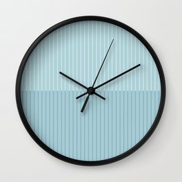 Color Block Lines VIII Blue Wall Clock