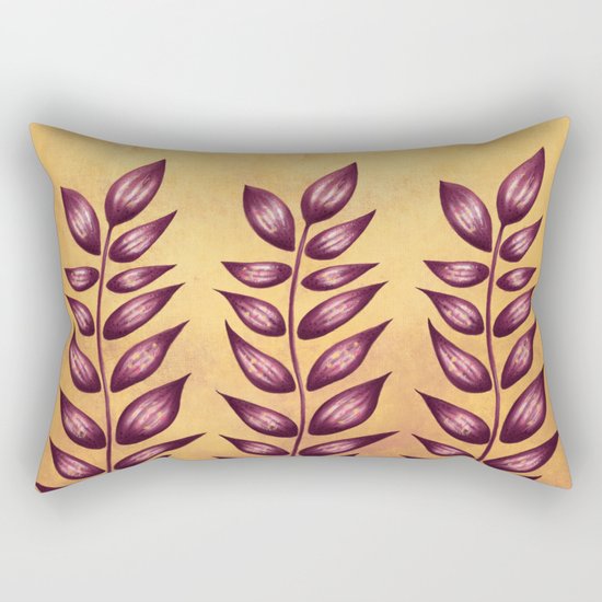 Abstract Plant With Purple Leaves Rectangular Pillow