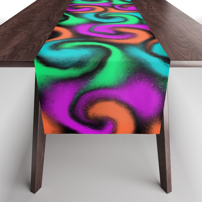 Color Swirl Table Runner