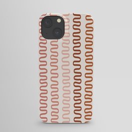 Abstract Shapes 264 in Brown Shades (Snake Pattern Abstraction) iPhone Case