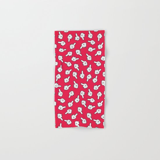 HATERS GONNA HATE! Pattern in red Hand & Bath Towel