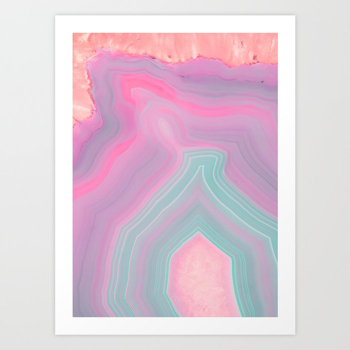 Agate Summer Texture Art Print