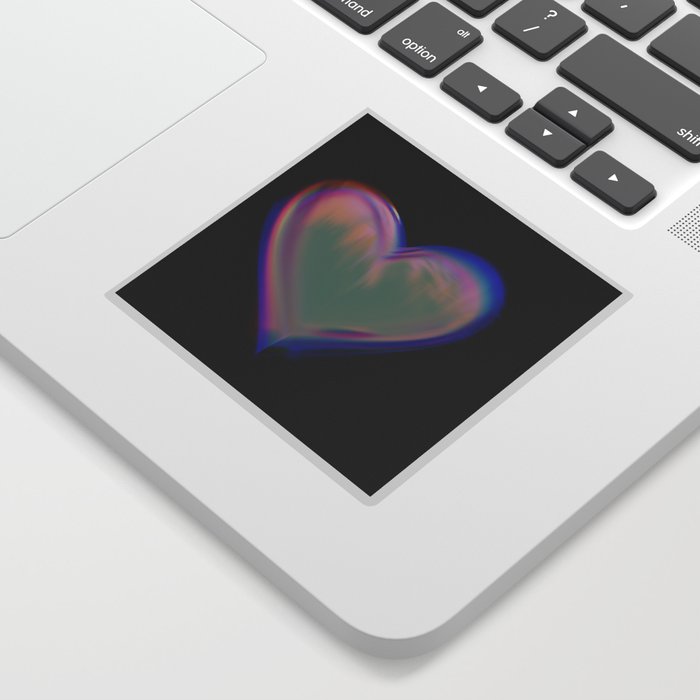 Three glitch hearts Sticker