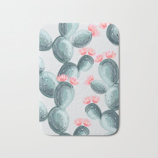 Cactus Flowers Bath Mat