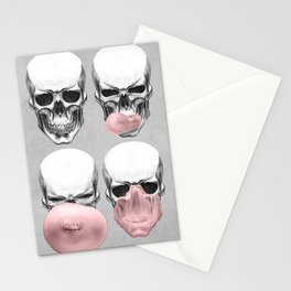 Skull with gum Stationery Card