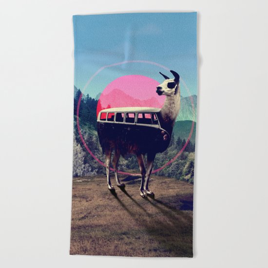 Llama Beach Towel