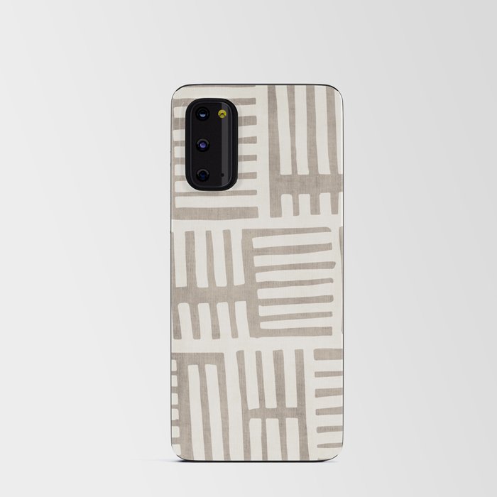 Minimalist Beige White Abstract Lines 002 Android Card Case