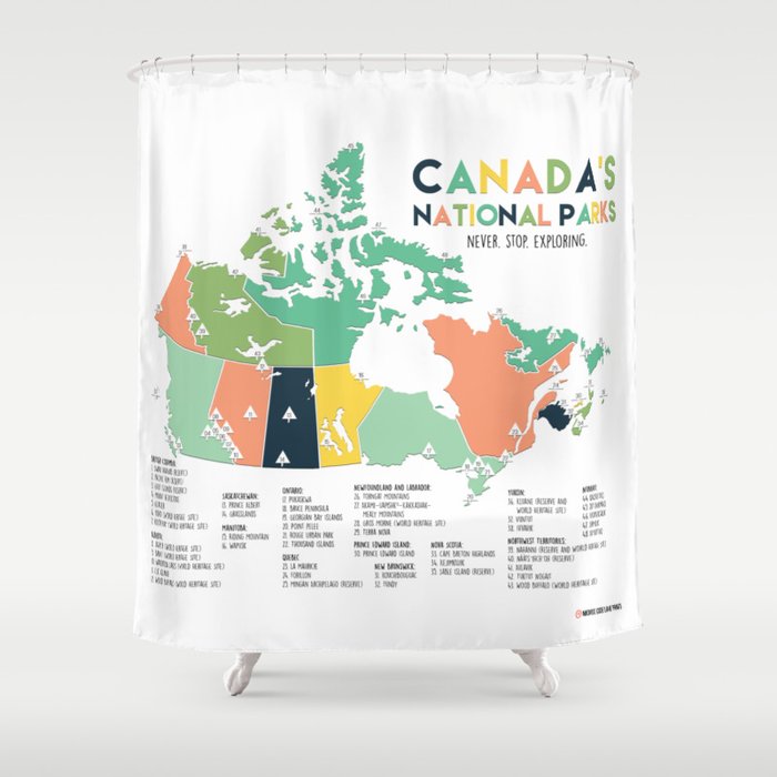 Canada S National Parks Shower Curtain By Morsecodeloveprints