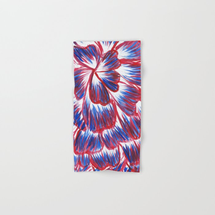 Red white and outlet blue bath towels