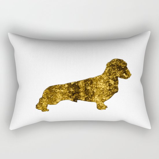 I LOVE my Dachshund I - Luxury glitter dog design Rectangular Pillow