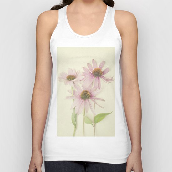 Pink Flower Unisex Tank Top