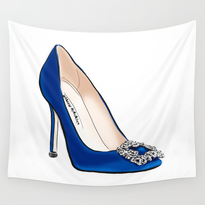 Blue Shoe Wall Tapestry