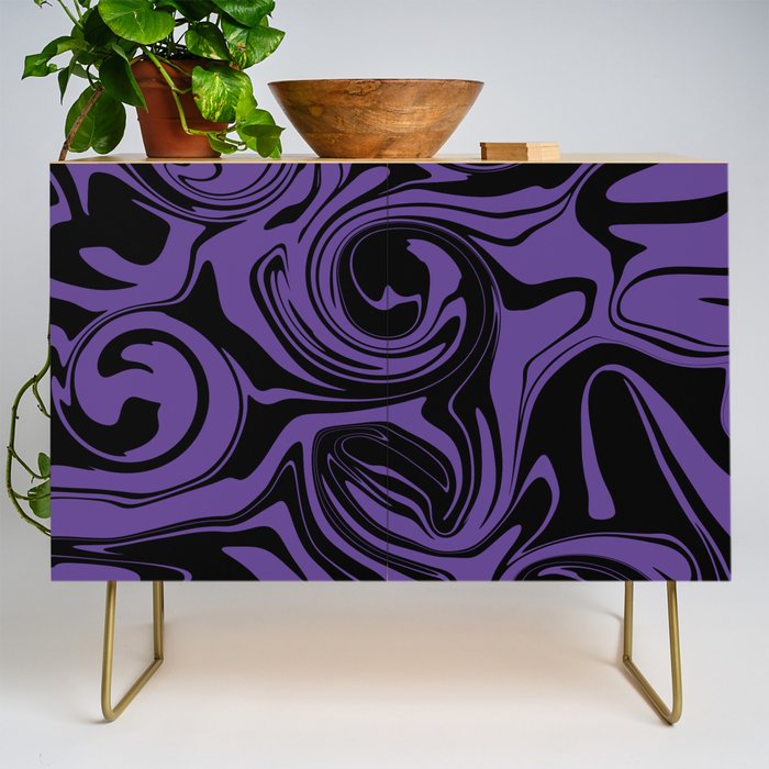 Spill in Purple and Black Credenza