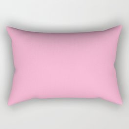 From The Crayon Box – Carnation Pink - Pastel Pink Solid Color Rectangular Pillow
