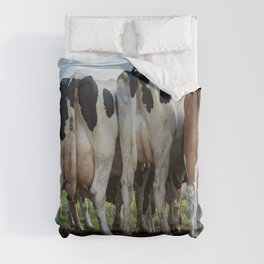 Cow Buttocks Row Butts Udders Herd Duvet Cover