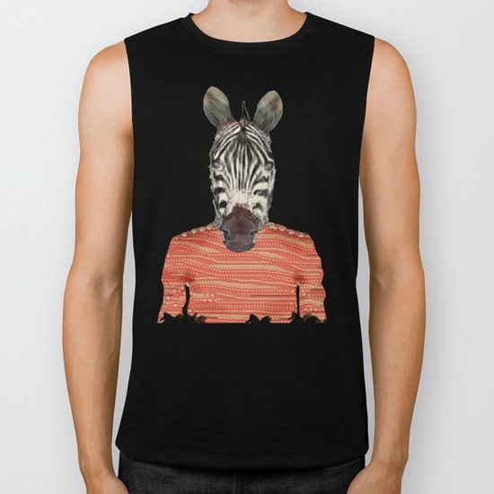 charlie zebra Biker Tank
