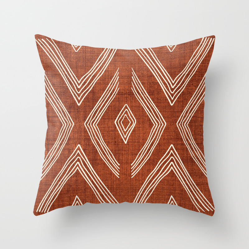 Birch in Rust Throw Pillow by 