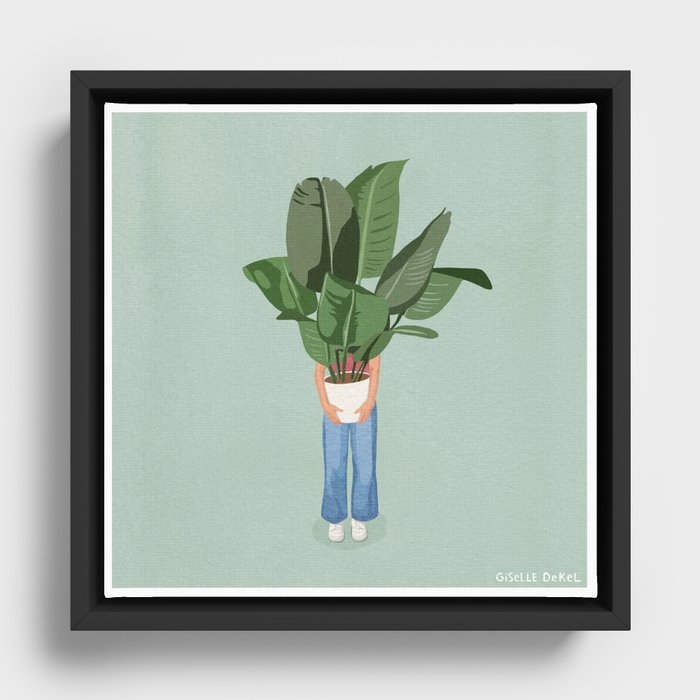 New Plant New Me Framed Canvas