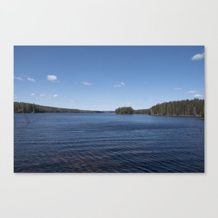 Swedish lake Canvas Print