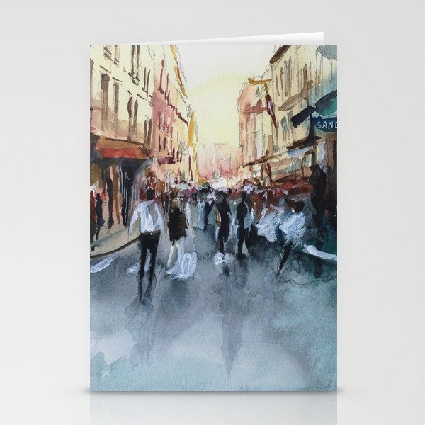 PARIS Street - Painting Stationery Cards