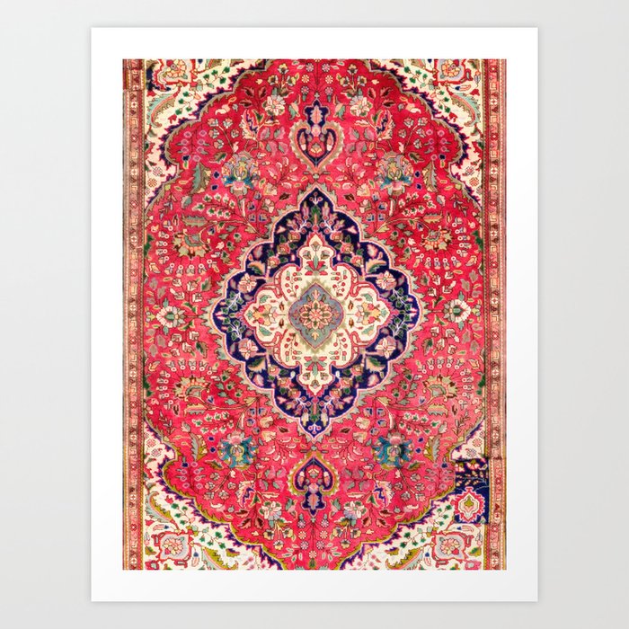 Tabriz Antique Persian Rug Print Art Print