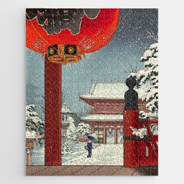 A winter snow day at the temple Asakusa Koitsu Jigsaw Puzzle
