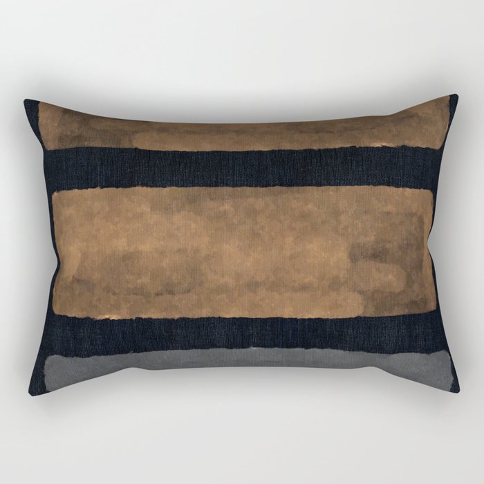 Painting Black Rectangular Pillow