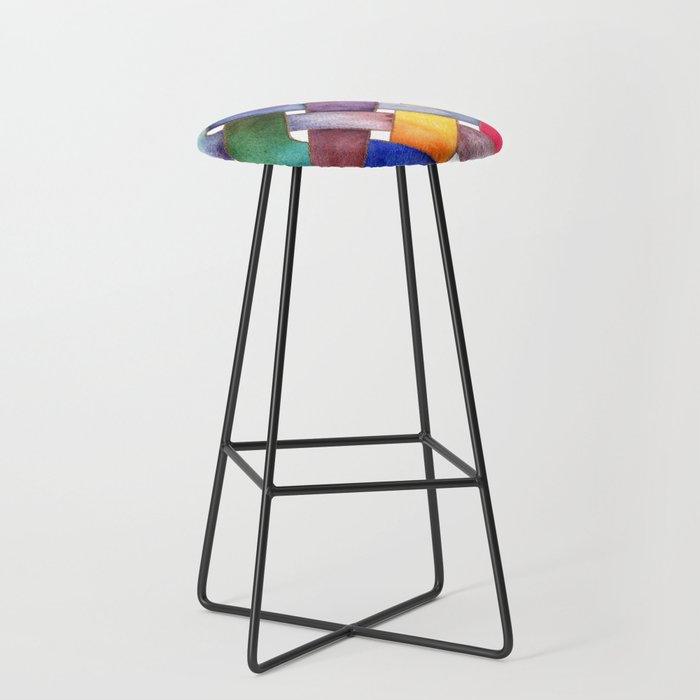 Rainbow Celtic Knot Abstract Pattern Bar Stool