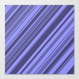 New Color 2022 Very Peri Stripes pattern blue Diagonal  Canvas Print