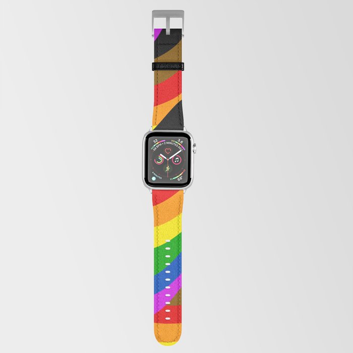 PRIDE Rainbow Flag POC Swirls Apple Watch Band