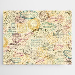 Stamps background Jigsaw Puzzle