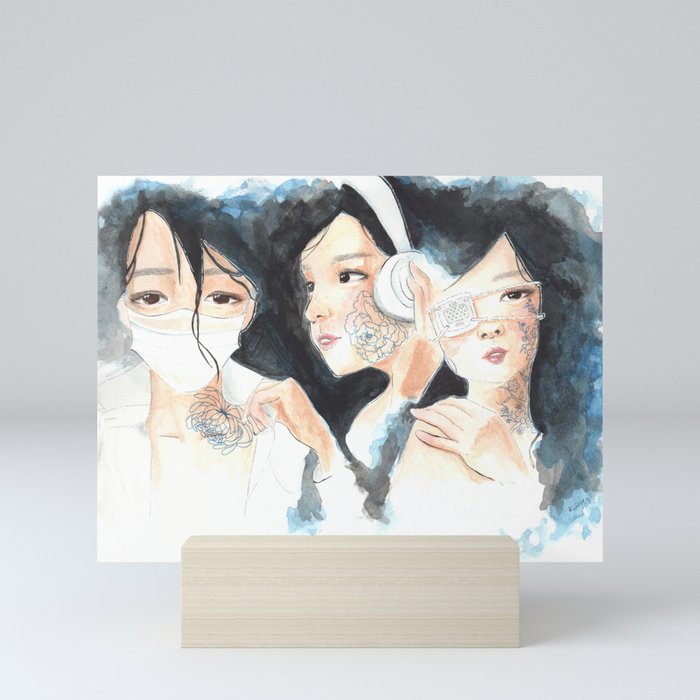 Hear No Evil See No Evil Speak No Evil Mini Art Print By