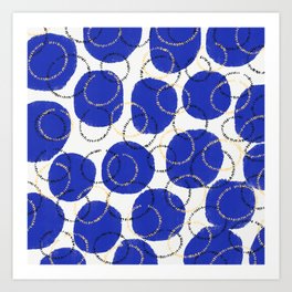 Big blue polka dots Art Print