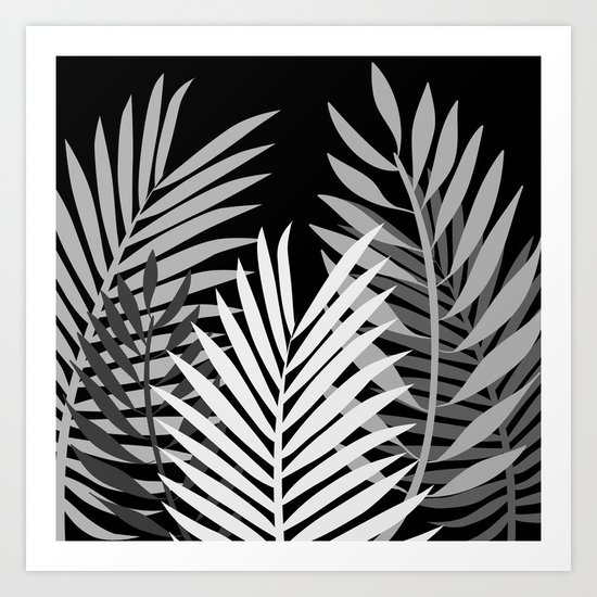TROPICAL PALM LEAVES 1 Art Print