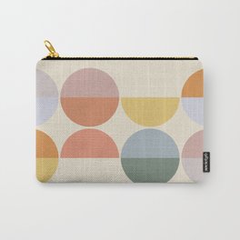 Pastel Geometric Shapes #2 Carry-All Pouch | Pattern, Digital, Scandinavian, Paper, Vintage, Rainbow, Curated, Texture, Graphicdesign, Kids 