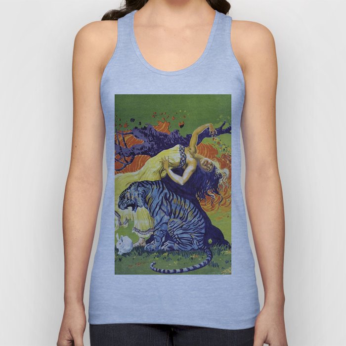 Woman on Tiger from 1916 Tank Top