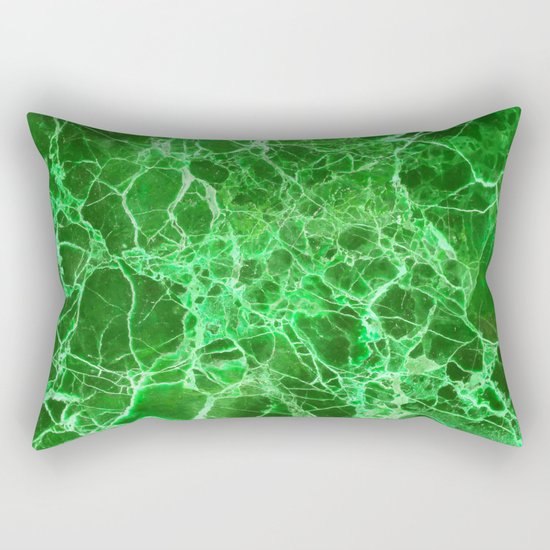 Emerald green marble Rectangular Pillow