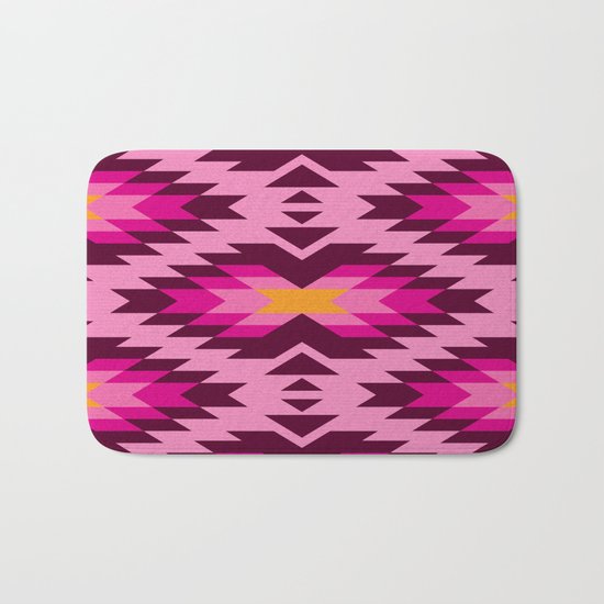 Tribal pattern - pink Bath Mat
