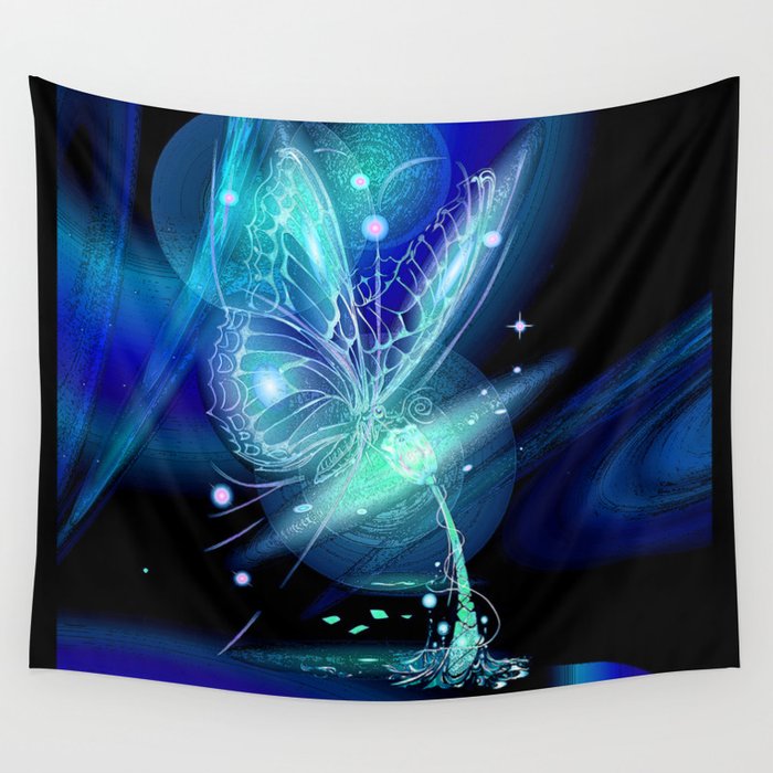 Galactic Butterfly Wall Tapestry