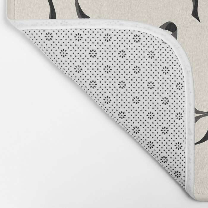 Coquette black loose ribbons on a cream background pattern